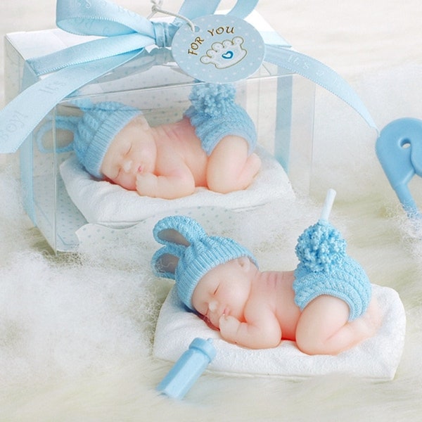 10 Stück schlafende Babykerzen Wachskerzen dekorative Babykerzen Baby Thema Kreative Kerzen | Süße Baby-Geburtstagskerze