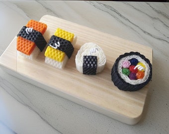 Sushi Onigiri Voedselkaars | Geurkaarsen van bijenwas | Decoratieve kaarsen voor aromatherapie | Esthetische voedseldecorkaarsen | Voedsel begaafde kaars