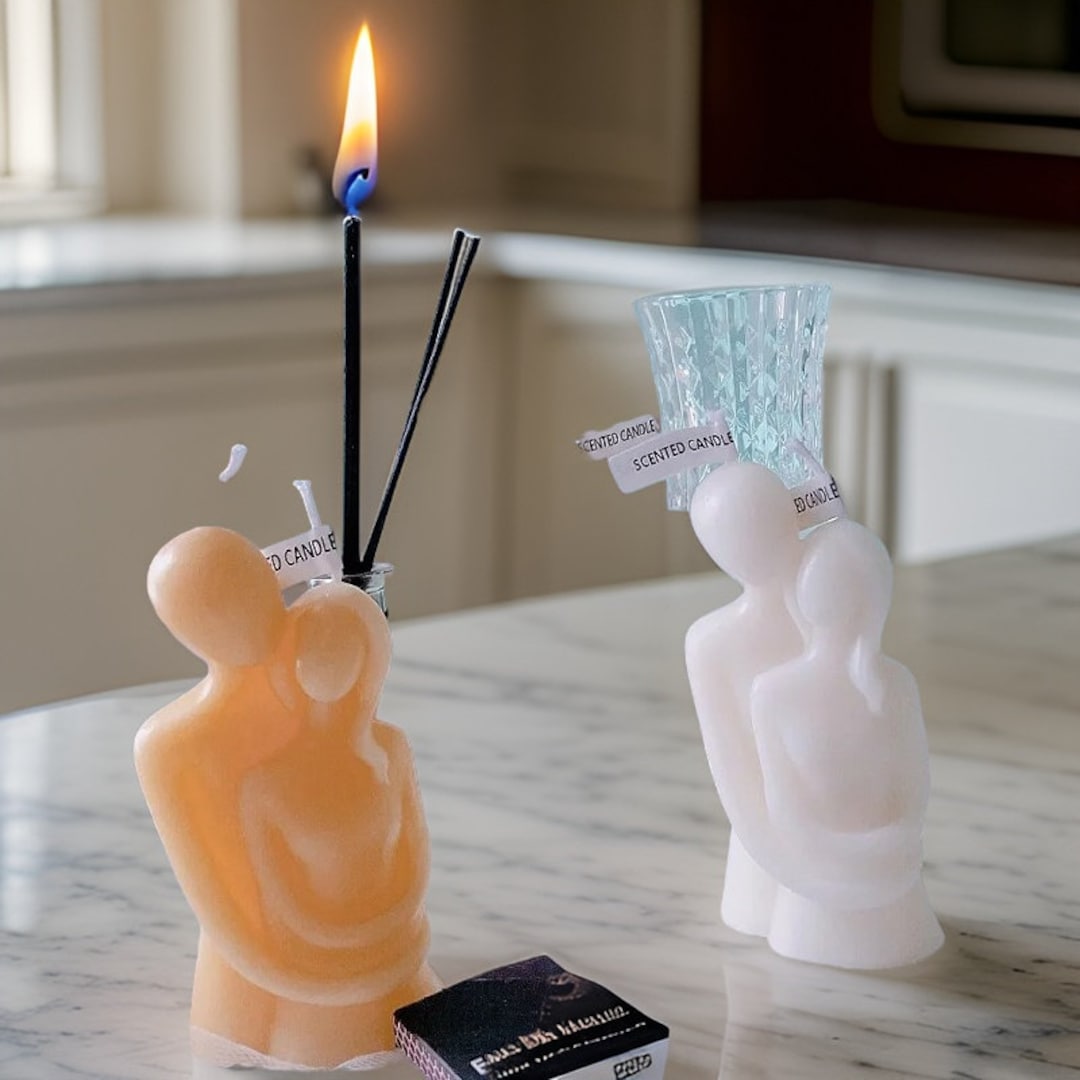 Soy Wax Wedding Couple Love Hug Candle Decorative Scented Candles Wedding Romantic Love Decore