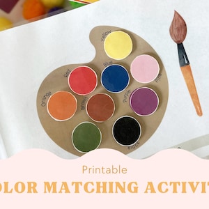 Color Matching Learning Activity, Toddler Color Matching Activity, Color Matching Game, Color Matching Printable, Toddler Color Worksheet