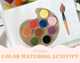 Color Matching Learning Activity, Toddler Color Matching Activity, Color Matching Game, Color Matching Printable, Toddler Color Worksheet