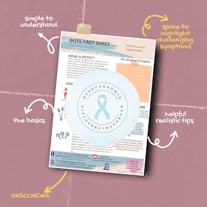 POTS chronische ziekte POTS-dysautonomie-factsheet werkblad infographic feiten-hand-outsheets