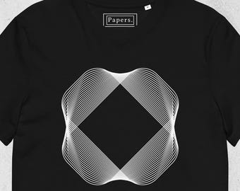 Geometric Optical Art T-Shirt: Abstract Minimalist Organic Cotton