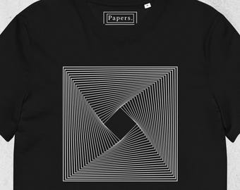 Abstract Symmetry T-Shirt: Organic Cotton Optical Illusion Design