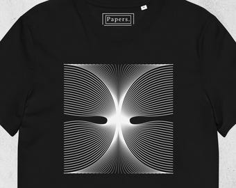 Geometric Flow Art T-Shirt: Organic Cotton Minimalist Tee