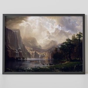 Quietud y majestuosidad en la Sierra Nevada de California, por Albert Bierstadt - Mountain WILDERNESS - Póster fotográfico