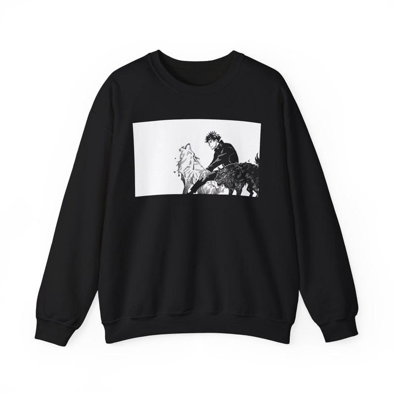 Sudadera con cuello redondo de perro demonio de Megumi Fushiguro imagen 1