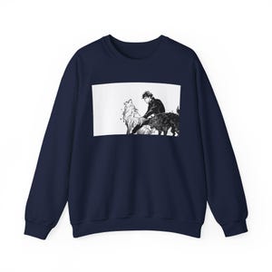 Sudadera con cuello redondo de perro demonio de Megumi Fushiguro imagen 9