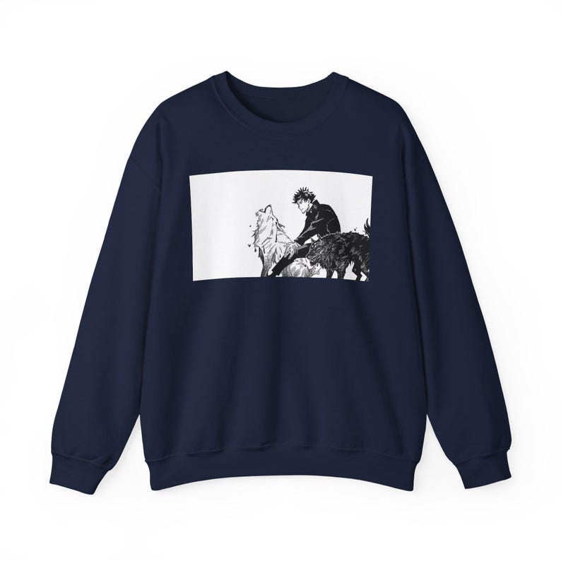 Sudadera con cuello redondo de perro demonio de Megumi Fushiguro imagen 9