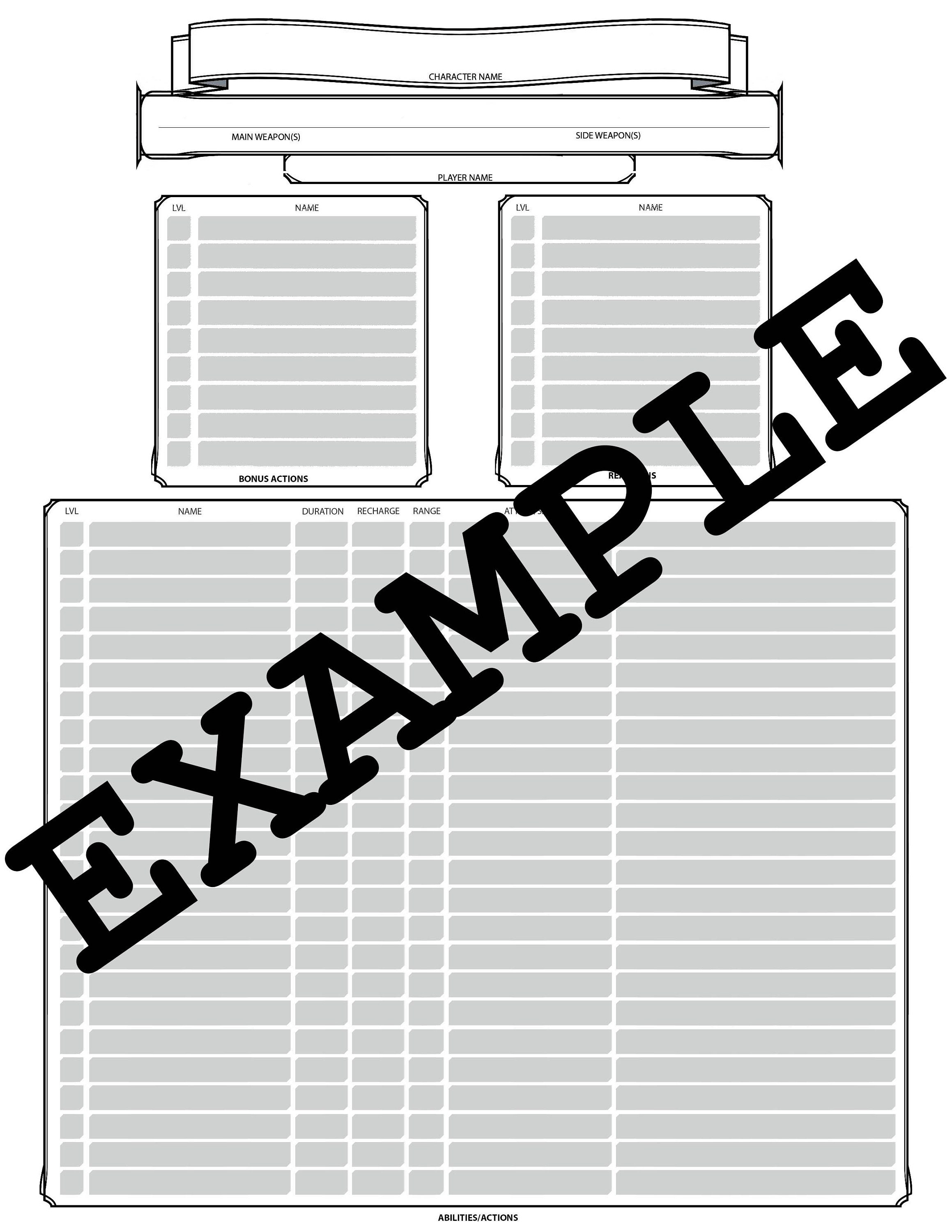 D&amp;D Character Sheets - Etsy