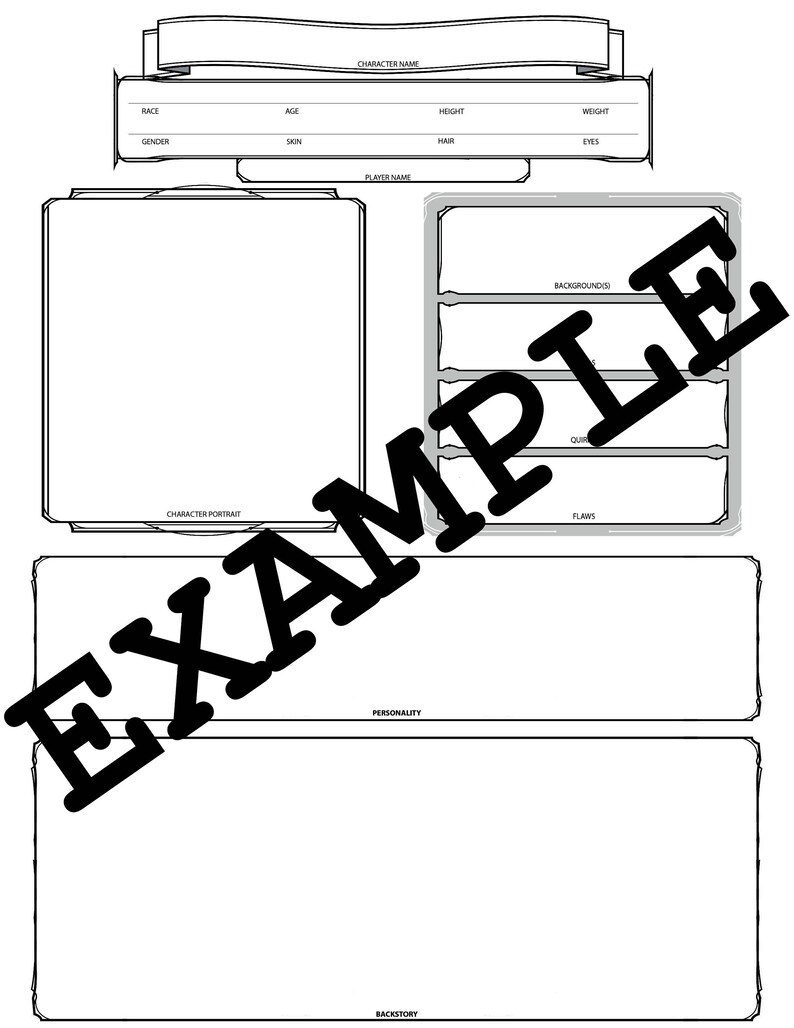 D&amp;D Character Sheets - Etsy