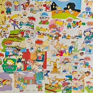 Vintage Ephemera Rugrats Themed Mystery Box Ephemera Kit x 50 Pieces For Scrapbooking Junk Journal - Rugrats Ephemera