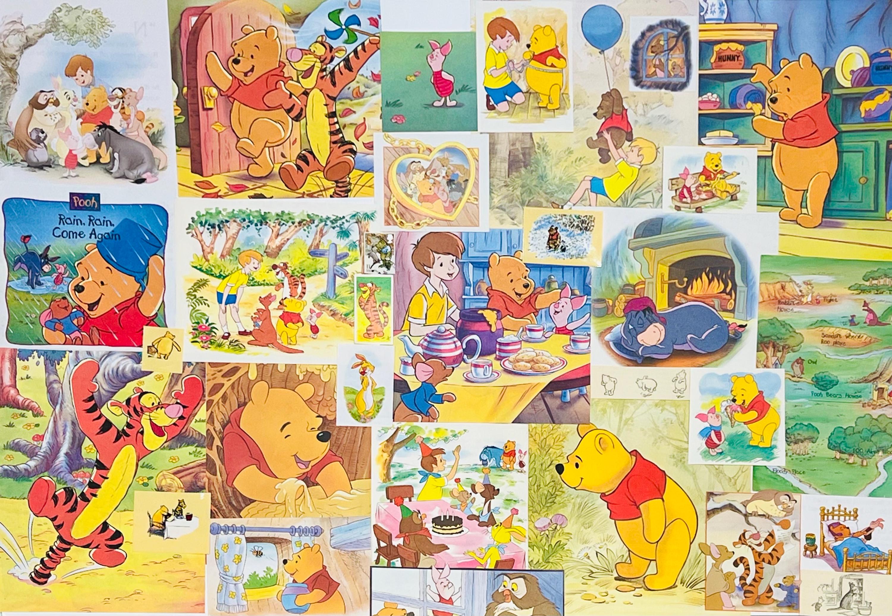 Vintage Ephemera Winnie The Pooh Themed Mystery Box Ephemera Kit x 100 Pieces For Scrapbooking Junk Journal Winnie The Pooh Characters