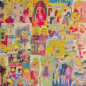 Vintage Ephemera Barbie sur le thème boîte mystère Ephemera Kit x 50 pièces pour scrapbooking Junk Journal - Fashion Doll Ephemera
