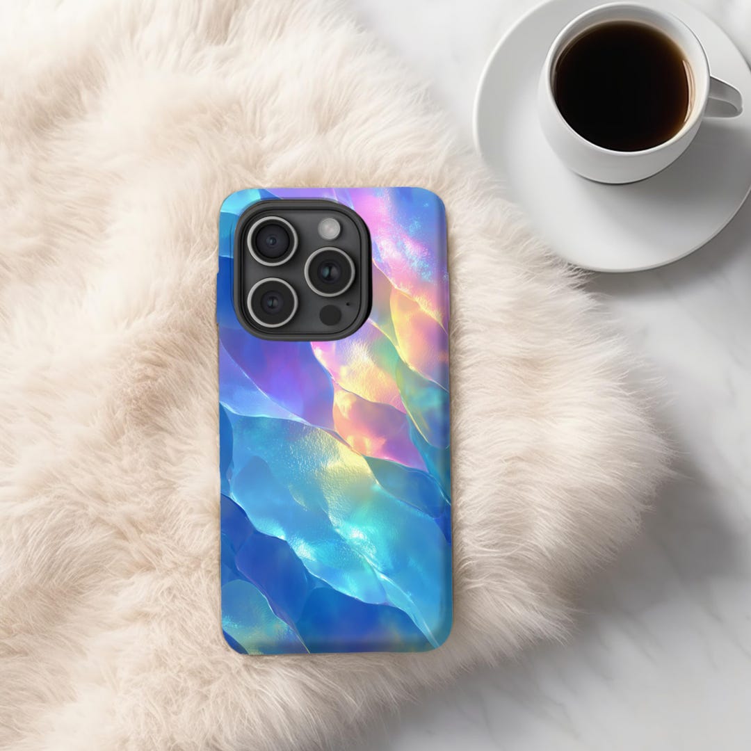 Iridescent Blue Phone Case|shiny Protective Phone Cover|iphone, Pixel ...