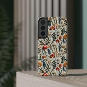 Mushroom Botanical Phone Case | Cottagecore Nature Design (MagSafe Compatible) afbeelding 3