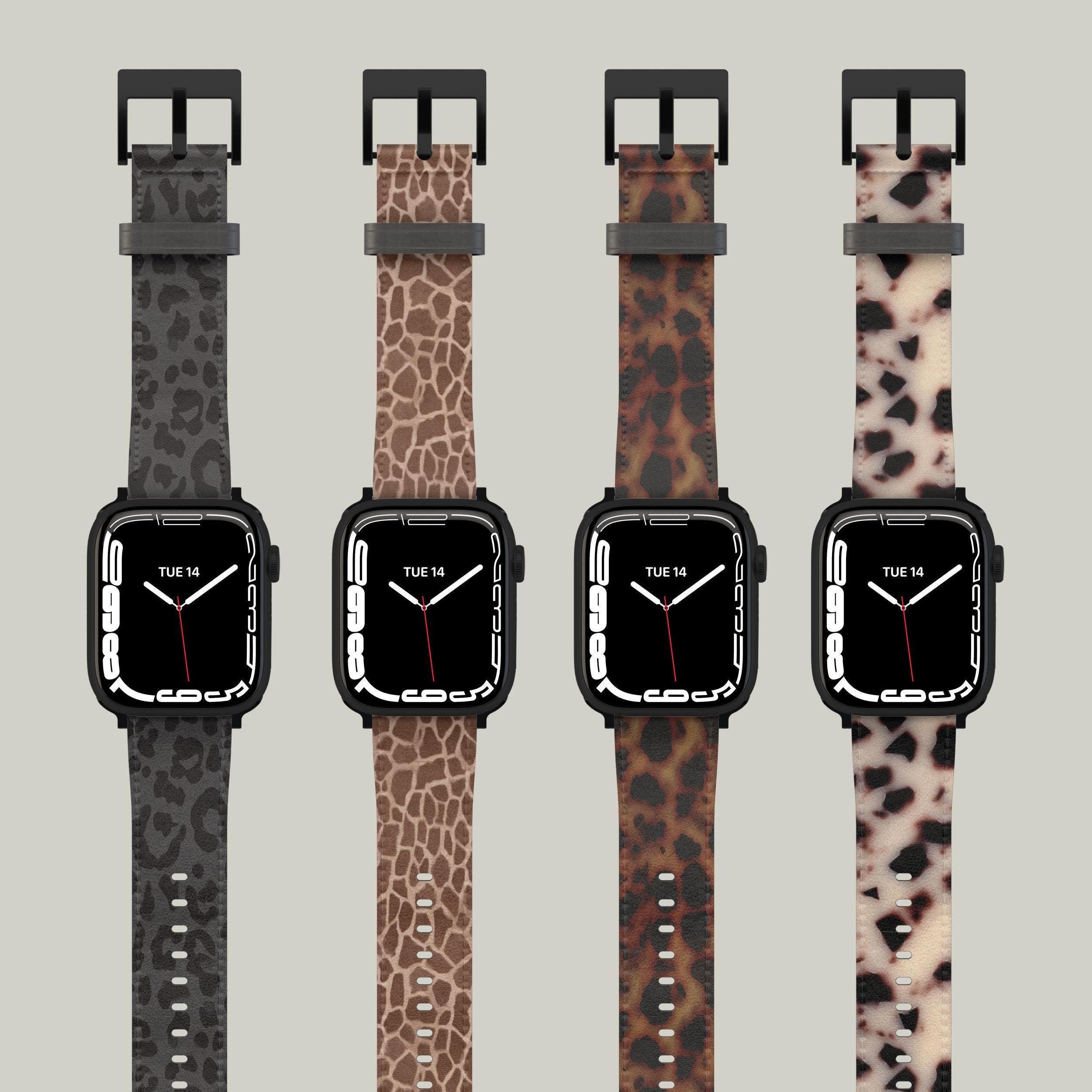 Michele Giraffe Printed Leather Watch Strap Michele® Style Replacement Watch Bands & Straps  main image 4