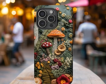Mushroom Phone Case, Cottagecore Botanical Style | iPhone, Galaxy, Pixel