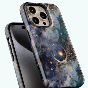 Celestial Phone Cases|Sun, Moon, Stars, Checkers, Whimsigoth|iPhone, Samsung Galaxy, Pixel image 5