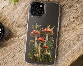 Mushroom Phone Case|Clear, Transparent, 3D Effect