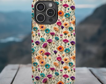 Embroidered Wildflowers Phone Case | iPhone, Pixel, Galaxy Protection