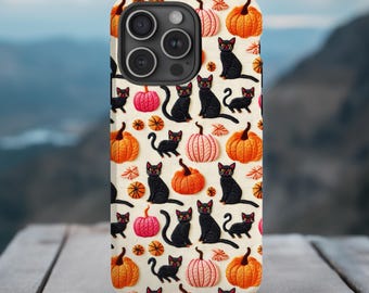 Cats and Pumpkins Phone Case | iPhone, Galaxy, Pixel