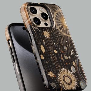 Celestial Phone Cases|Sun, Moon, Stars, Checkers, Whimsigoth|iPhone, Samsung Galaxy, Pixel image 8