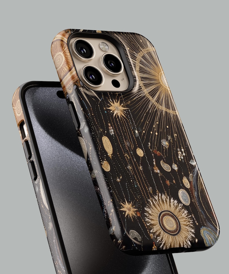 Celestial Phone Cases|Sun, Moon, Stars, Checkers, Whimsigoth|iPhone, Samsung Galaxy, Pixel image 8