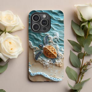 Sea Turtle Phone Case|3D Style Beach Phone Cover|iPhone,Samsung Galaxy,Pixel