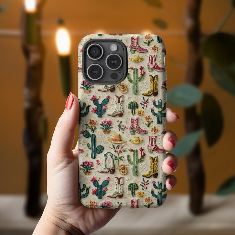 Western Phone Case| Embroidery-Style iPhone, Galaxy, Pixel image 5