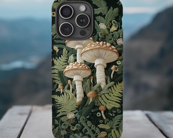 Botanical Mushroom Phone Case | Cottagecore Forest Design|iPhone, Galaxy, Pixel