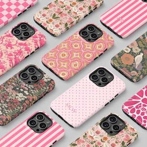 Pink Pattern Phone Case | Floral, Striped, Checkers, Polka Dot