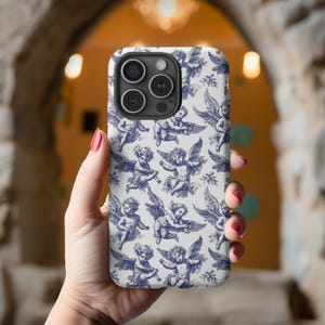 Cherub Toile De Jouy Phone Case|iPhone, Galaxy, Pixel