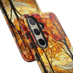Autumn Phone Case|Stained Glass Fall Leaves |iPhone, Galaxy, Pixel image 8
