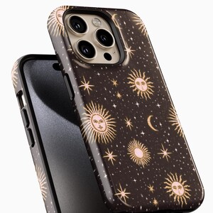 Celestial Phone Cases|Sun, Moon, Stars, Checkers, Whimsigoth|iPhone, Samsung Galaxy, Pixel image 14