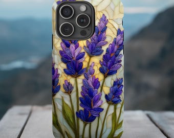 Stained Glass Lavender Phone Case|iPhone, Galaxy, Pixel