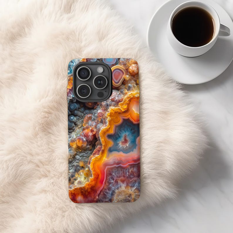 Colorful Nature Phone Case |Fire Agate Design|iPhone, Galaxy, Pixel Bild 6