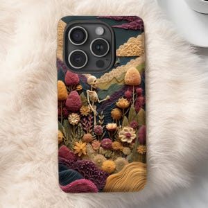 Whimsigoth Skeleton Floral Phone Case | iPhone, Galaxy, Pixel|MagSafe Option