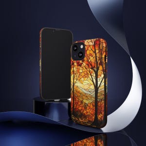 Autumn Phone Case|Stained Glass Fall Leaves |iPhone, Galaxy, Pixel image 6