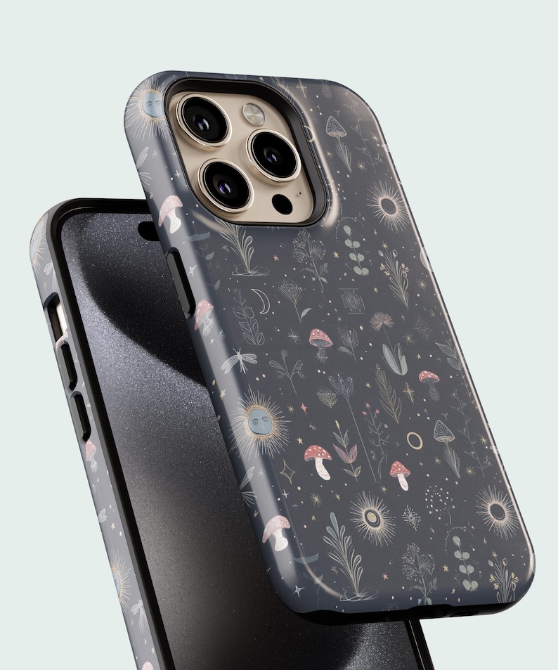 Celestial Phone Cases|Sun, Moon, Stars, Checkers, Whimsigoth|iPhone, Samsung Galaxy, Pixel image 9