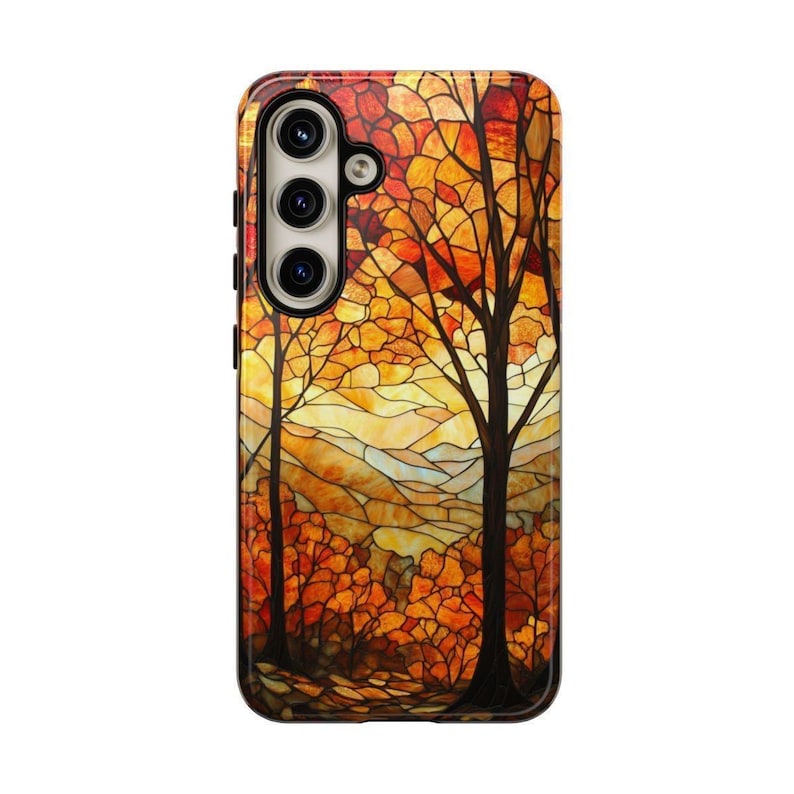 Autumn Phone Case|Stained Glass Fall Leaves |iPhone, Galaxy, Pixel image 7
