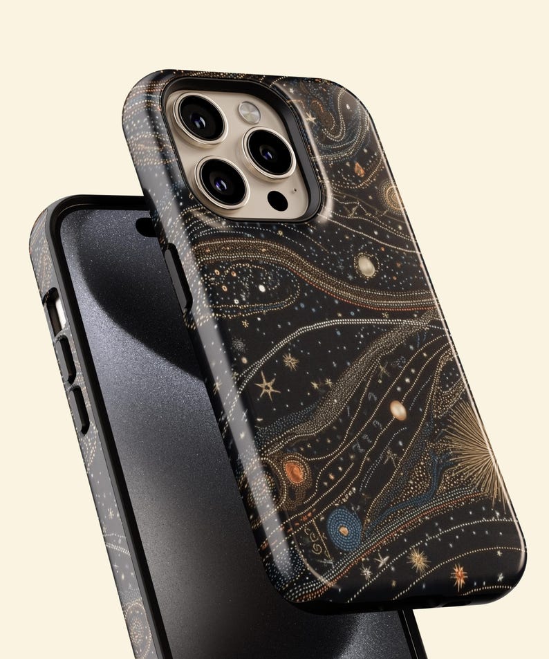 Celestial Phone Cases|Sun, Moon, Stars, Checkers, Whimsigoth|iPhone, Samsung Galaxy, Pixel image 4
