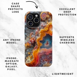 Colorful Nature Phone Case |Fire Agate Design|iPhone, Galaxy, Pixel Bild 2