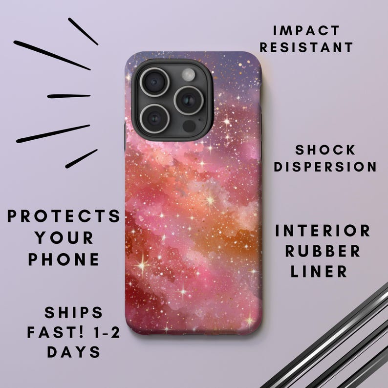Celestial Galaxy Stars Phone Case | iPhone, Samsung, Pixel image 4