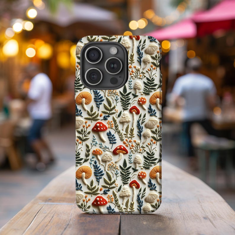 Mushroom Botanical Phone Case | Cottagecore Nature Design (MagSafe Compatible) afbeelding 9