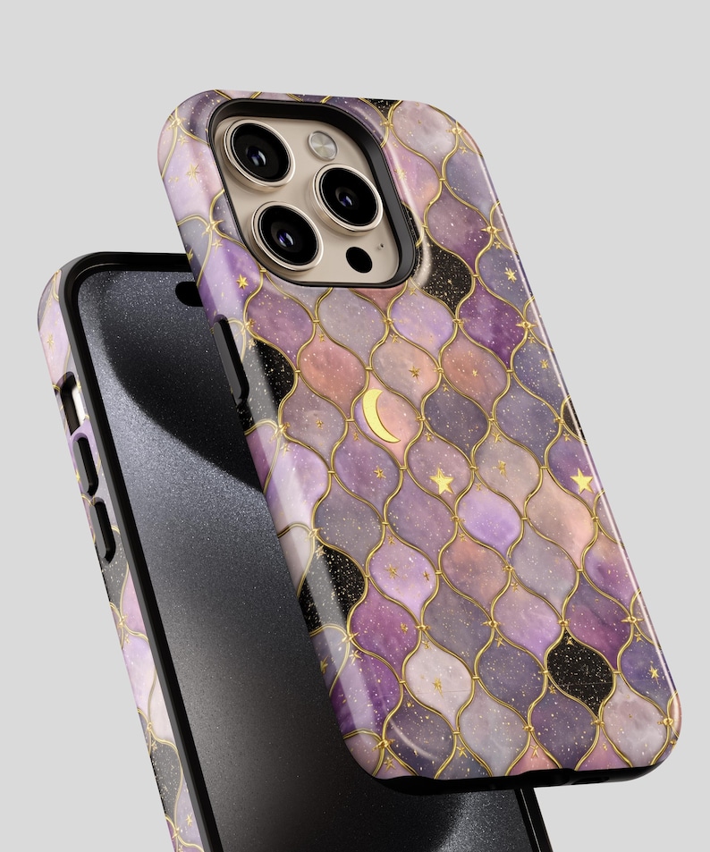 Celestial Phone Cases|Sun, Moon, Stars, Checkers, Whimsigoth|iPhone, Samsung Galaxy, Pixel image 15