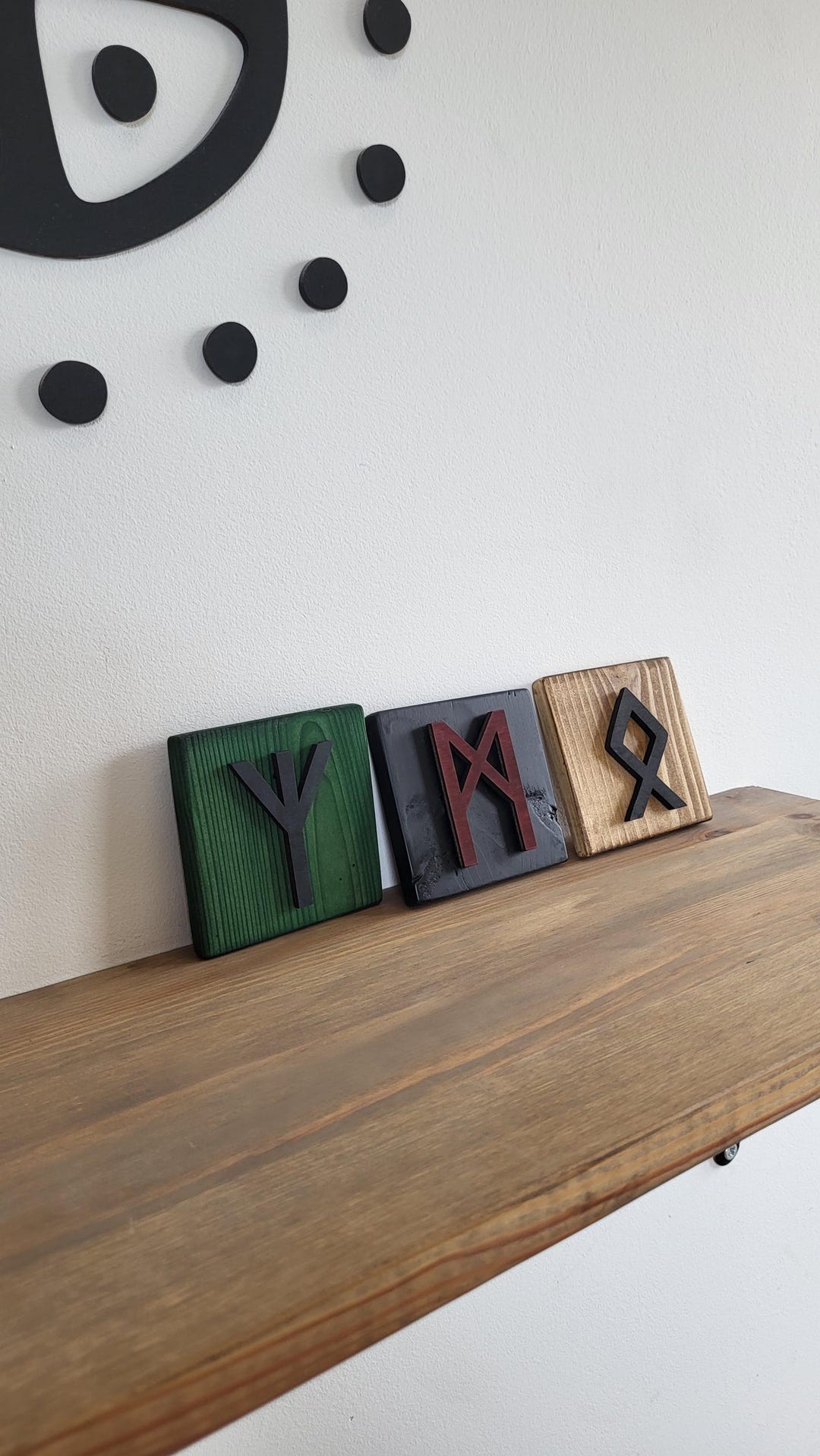 Mwall Rune Rune Wooden Wall Sign, Simple Rune Wall Art, Viking Home Decor Wood ...