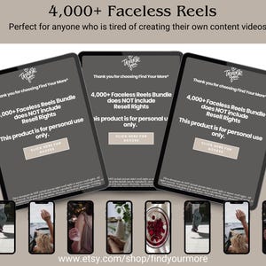 4,000+ Faceless Reels | Editable Content Videos for Social Media | Coffee, Food, Lifestyle, Travel Clips | Done For You