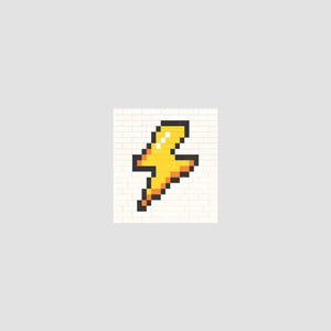 Brick Art, Lightning Bolt, 164 Toy Bricks, Decor,  Home Decor, Colourful Art, Nursery Wall Art, Nursery Decor, Pop Culture Art, Unique Decor
