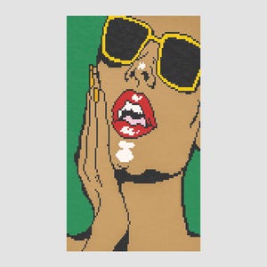 Brick Art, Girl With Glasses, 3827 Toy Bricks, Visual Wall Art, Wall Decor,  Modern Pop Art, Home Wall Art, Business Decor, Pop Culture Art